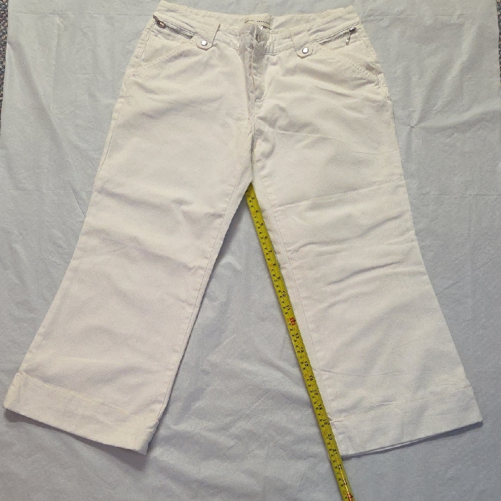 Banana Republic White Wide-Leg Capris